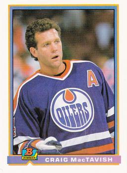 #100 Craig MacTavish - Edmonton Oilers - 1991-92 Bowman Hockey