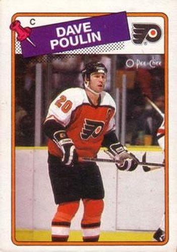 #100 Dave Poulin - Philadelphia Flyers - 1988-89 O-Pee-Chee Hockey