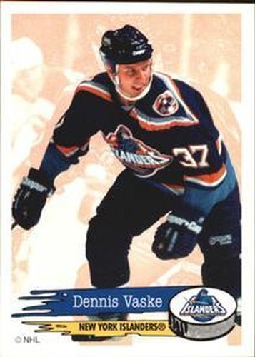#100 Dennis Vaske - New York Islanders - 1995-96 Panini Hockey Stickers
