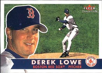 #100 Derek Lowe - Boston Red Sox - 2001 Fleer Tradition Baseball