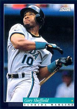 #100 Gary Sheffield - Florida Marlins -1994 Score Baseball