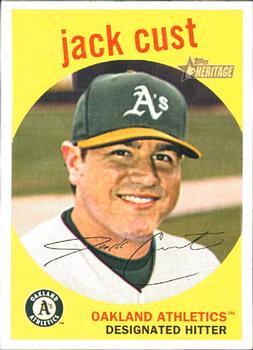 #100 Jack Cust - Oakland Athletics - 2008 Topps Heritage Baseball