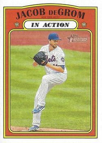 #100 Jacob deGrom - New York Mets - 2021 Topps Heritage Baseball