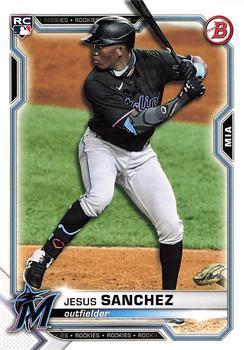 #100 Jesus Sanchez - Miami Marlins - 2021 Bowman Baseball