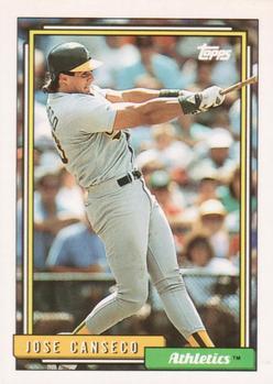 #100 Jose Canseco - Oakland Athletics - 1992 Topps Baseball