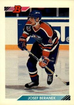 #100 Josef Beranek - Edmonton Oilers - 1992-93 Bowman Hockey