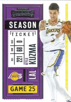#100 Kyle Kuzma - Los Angeles Lakers - 2020-21 Panini Contenders Basketball
