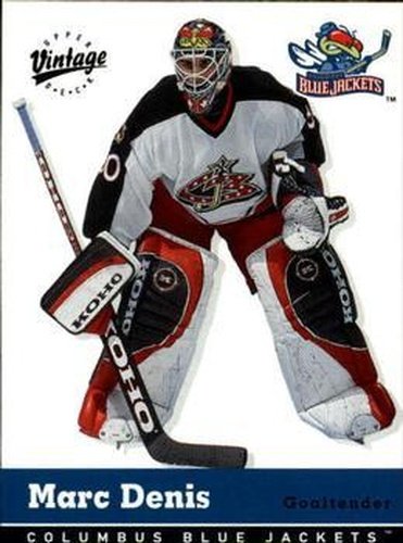 #100 Marc Denis - Columbus Blue Jackets - 2000-01 Upper Deck Vintage Hockey