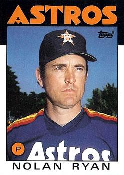 #100 Nolan Ryan - Houston Astros - 1986 Topps Baseball