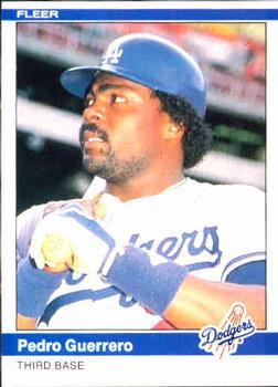 #100 Pedro Guerrero - Los Angeles Dodgers - 1984 Fleer Baseball