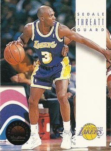 #100 Sedale Threatt - Los Angeles Lakers - 1993-94 SkyBox Premium Basketball