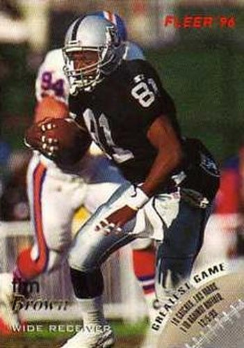 #100 Tim Brown - Oakland Raiders - 1996 Fleer Football