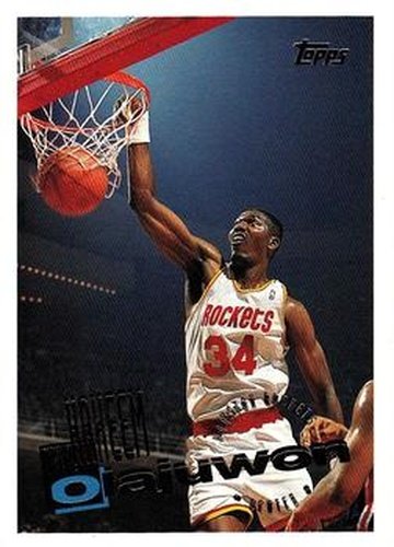 #100 Hakeem Olajuwon - Houston Rockets - 1995-96 Topps Basketball