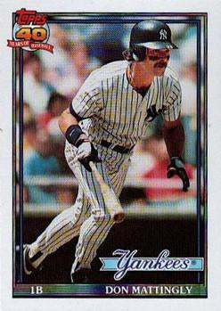 #100 Don Mattingly - New York Yankees - 1991 Topps Baseball