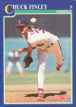 #100 Chuck Finley - California Angels - 1991 Score Baseball