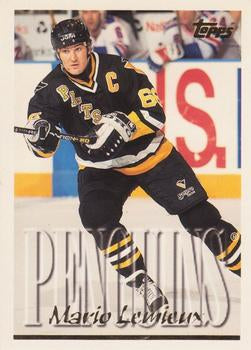#100 Mario Lemieux - Pittsburgh Penguins - 1995-96 Topps Hockey