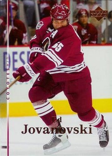 #100 Ed Jovanovski - Phoenix Coyotes - 2007-08 Upper Deck Hockey