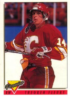 #100 Theoren Fleury - Calgary Flames - 1993-94 O-Pee-Chee Premier Hockey