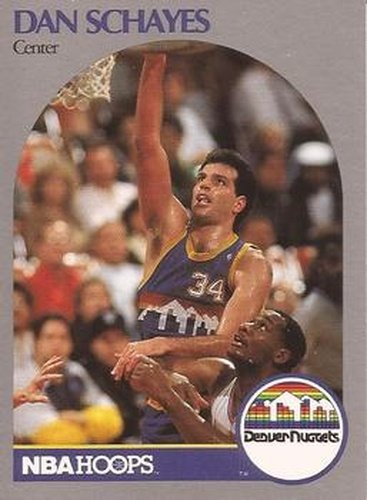 #100 Dan Schayes - Denver Nuggets - 1990-91 Hoops Basketball