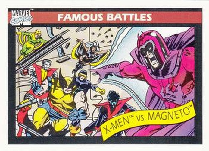 #100 X Men vs. Magneto - 1990 Impel Marvel Universe