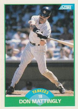 #100 Don Mattingly - New York Yankees - 1989 Score Baseball