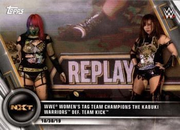 #100 WWE Women's Tag Team Champions The Kabuki Warriors def. Team Kick - 2020 Topps WWE Women's Division Wrestling