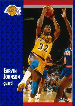#100 Magic Johnson - Los Angeles Lakers - 1991-92 Fleer Basketball