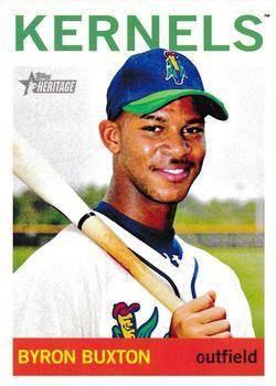 #100a Byron Buxton - Cedar Rapids Kernels - 2013 Topps Heritage Minor League Baseball