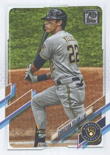 #100 Christian Yelich - Milwaukee Brewers - 2021 Topps Baseball