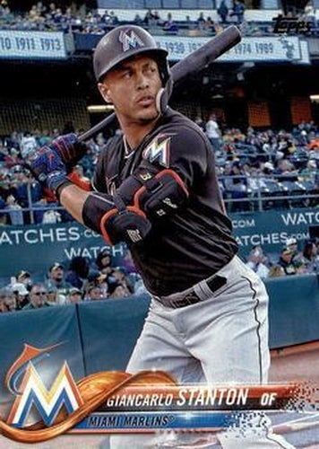 #100 Giancarlo Stanton - Miami Marlins - 2018 Topps Baseball