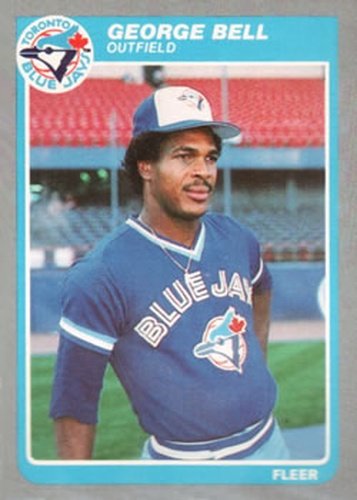 #100 George Bell - Toronto Blue Jays - 1985 Fleer Baseball