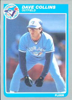 #102 Dave Collins - Toronto Blue Jays - 1985 Fleer Baseball