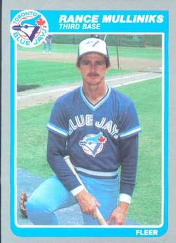 #116 Rance Mulliniks - Toronto Blue Jays - 1985 Fleer Baseball