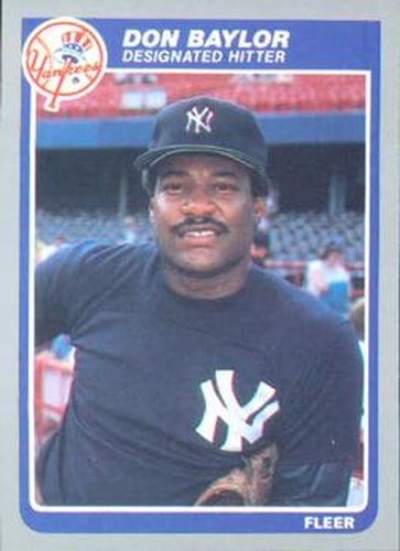 #121 Don Baylor - New York Yankees - 1985 Fleer Baseball