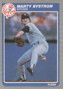 #122 Marty Bystrom - New York Yankees - 1985 Fleer Baseball