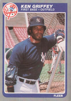 #128 Ken Griffey - New York Yankees - 1985 Fleer Baseball