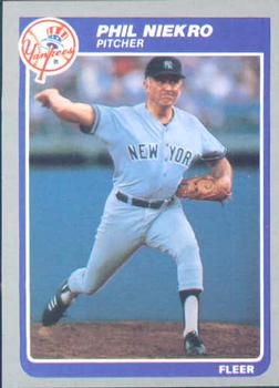 #138 Phil Niekro - New York Yankees - 1985 Fleer Baseball