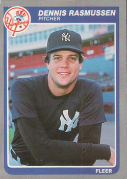 #141 Dennis Rasmussen - New York Yankees - 1985 Fleer Baseball