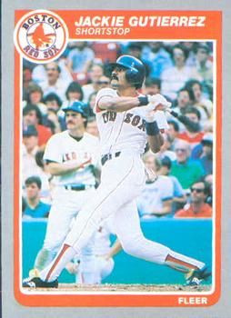 #160 Jackie Gutierrez - Boston Red Sox - 1985 Fleer Baseball