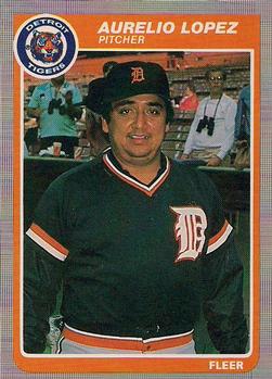 #16 Aurelio Lopez - Detroit Tigers - 1985 Fleer Baseball