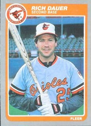 #173 Rich Dauer - Baltimore Orioles - 1985 Fleer Baseball