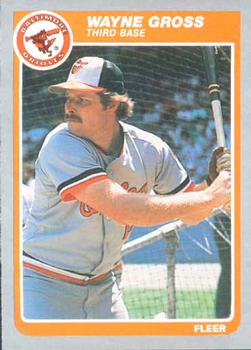 #179 Wayne Gross - Baltimore Orioles - 1985 Fleer Baseball