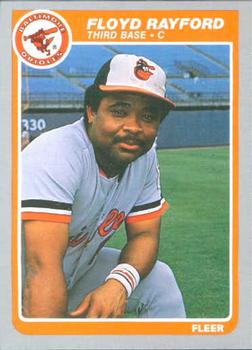 #186 Floyd Rayford - Baltimore Orioles - 1985 Fleer Baseball