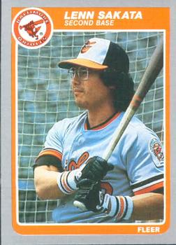 #189 Lenn Sakata - Baltimore Orioles - 1985 Fleer Baseball