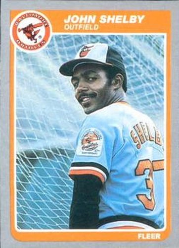 #190 John Shelby - Baltimore Orioles - 1985 Fleer Baseball