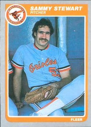 #192 Sammy Stewart - Baltimore Orioles - 1985 Fleer Baseball