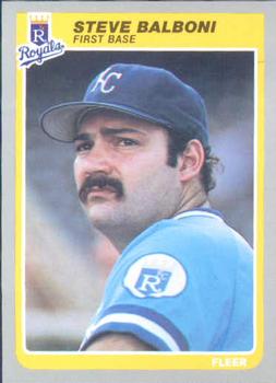 #196 Steve Balboni - Kansas City Royals - 1985 Fleer Baseball