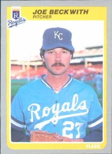 #197 Joe Beckwith - Kansas City Royals - 1985 Fleer Baseball