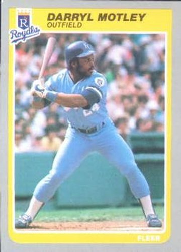 #208 Darryl Motley - Kansas City Royals - 1985 Fleer Baseball