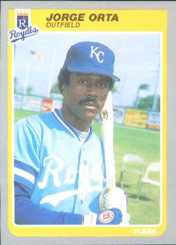 #209 Jorge Orta - Kansas City Royals - 1985 Fleer Baseball